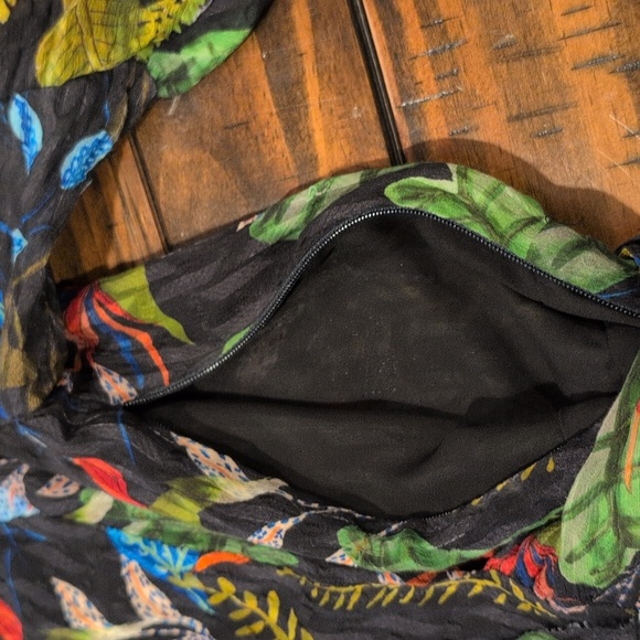 Tanya Taylor Silk Brandy Dress Jungle Leaves - Picture 7 of 11